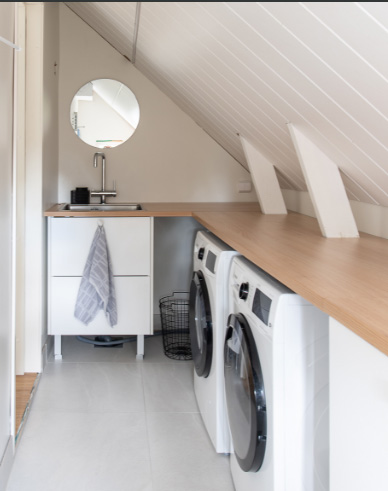 Kodinhoitohuoneen kalusteet kaikissa mitoissa, esim. vinokaton alle.